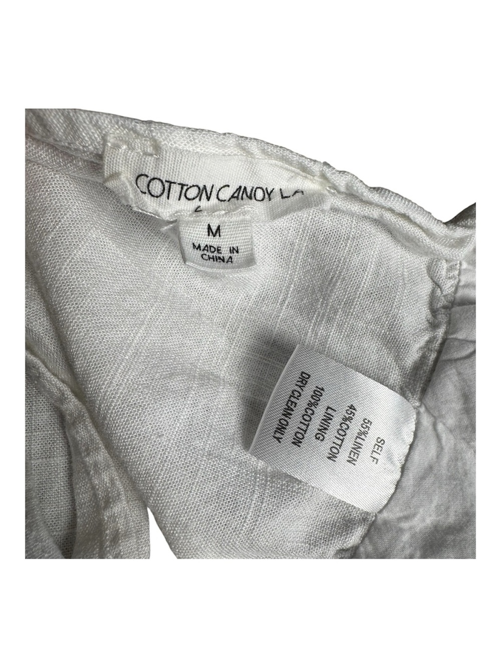 Cotton Candy White Linen Halter Top - Picture 3 of 4